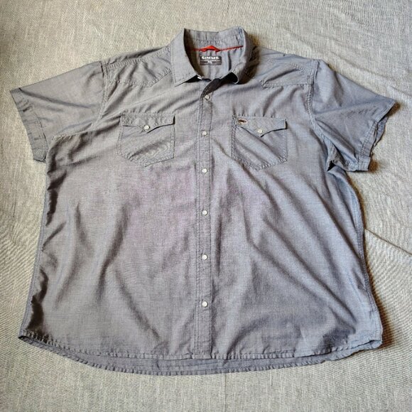Simms Shirt Size XL Short Sleeve Pearl Snap Button Down Performance Fishing - Picture 2 of 14